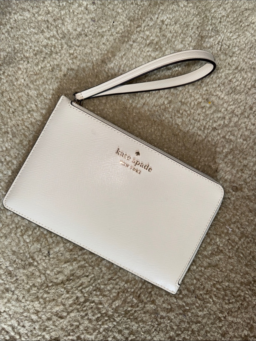 kate spade Ivory/Off White medium Leather Wristlet